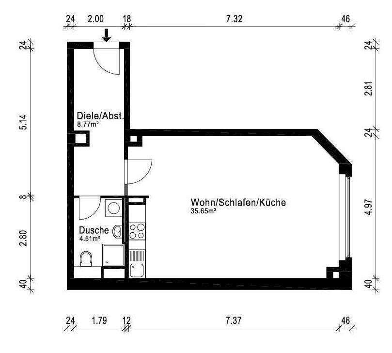 Grundriss Etagenwohnung K�ln
