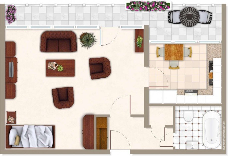 Grundrissbeispiel Etagenwohnung K�ln